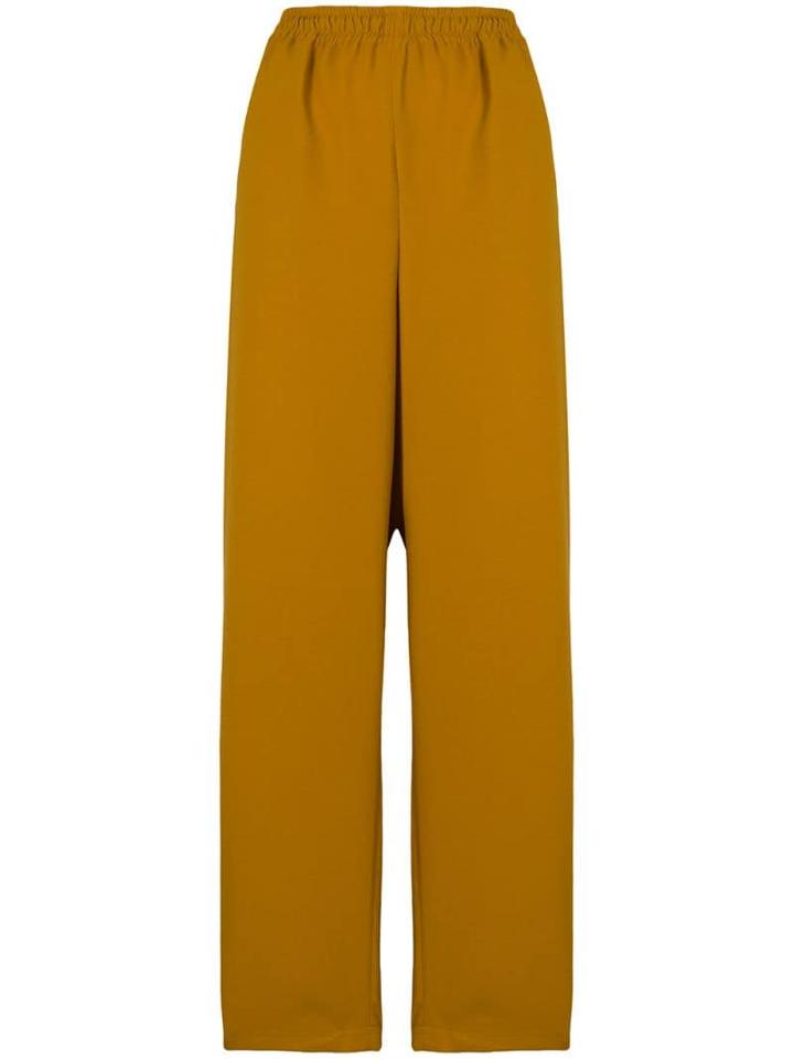 Faith Connexion Crepe Wide-leg Track Pants - Yellow