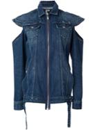 Hood By Air Cut-out Sleeve Denim Shirt