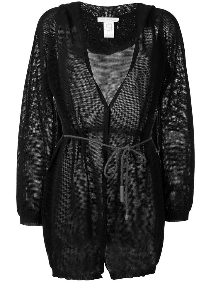Fabiana Filippi Belted Hooded Cardigan, Women's, Size: 42, Black, Cotton