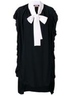 No21 Ribbon Ruched Mini Dress - Black