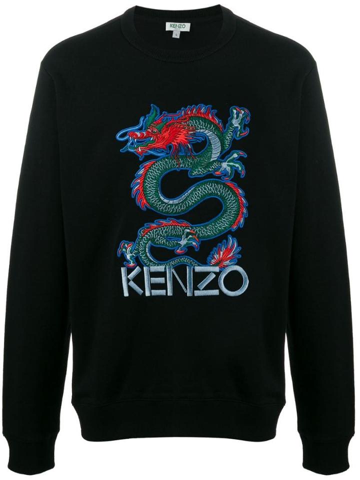 Kenzo Embroidered Dragon Sweatshirt - Black