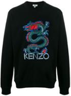 Kenzo Embroidered Dragon Sweatshirt - Black