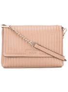 Dkny - Pinstripe Quilted Bag - Women - Leather - One Size, Pink/purple, Leather