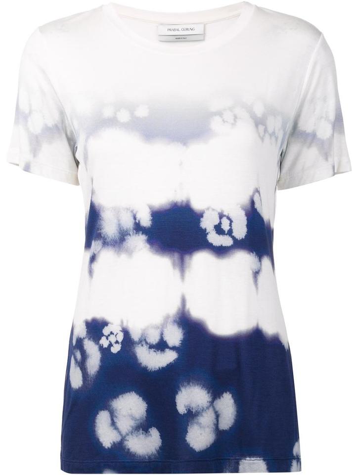 Prabal Gurung Shibori Print T-shirt, Women's, Size: Small, Blue, Polyester/viscose
