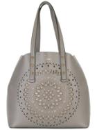 Furla Laser Cut Details Tote, Women's, Nude/neutrals, Leather