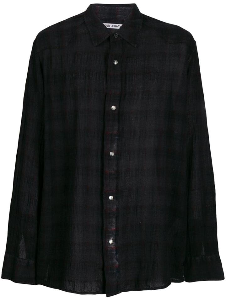 Our Legacy Checked Shirt - Blue