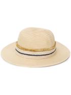 Zeus+dione Embroidered Band Panama Hat - Neutrals