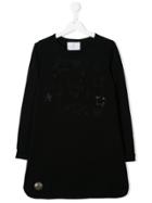 Philipp Plein Junior Sequin Detail Dress - Black