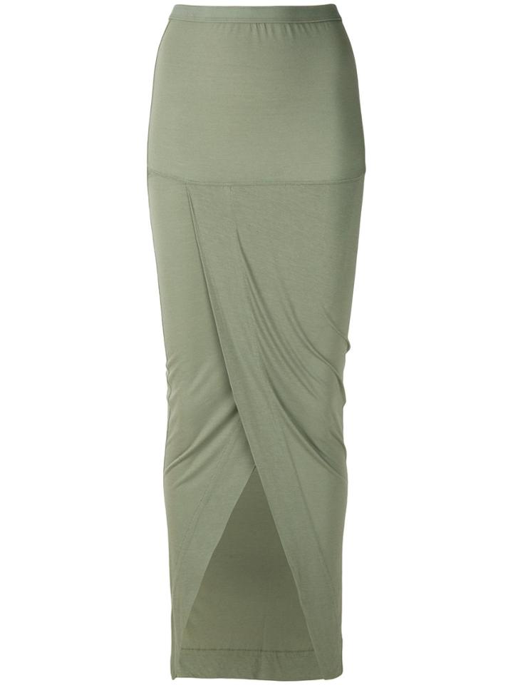 Rick Owens Lilies Long Wrap Style Skirt - Green