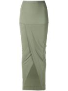 Rick Owens Lilies Long Wrap Style Skirt - Green