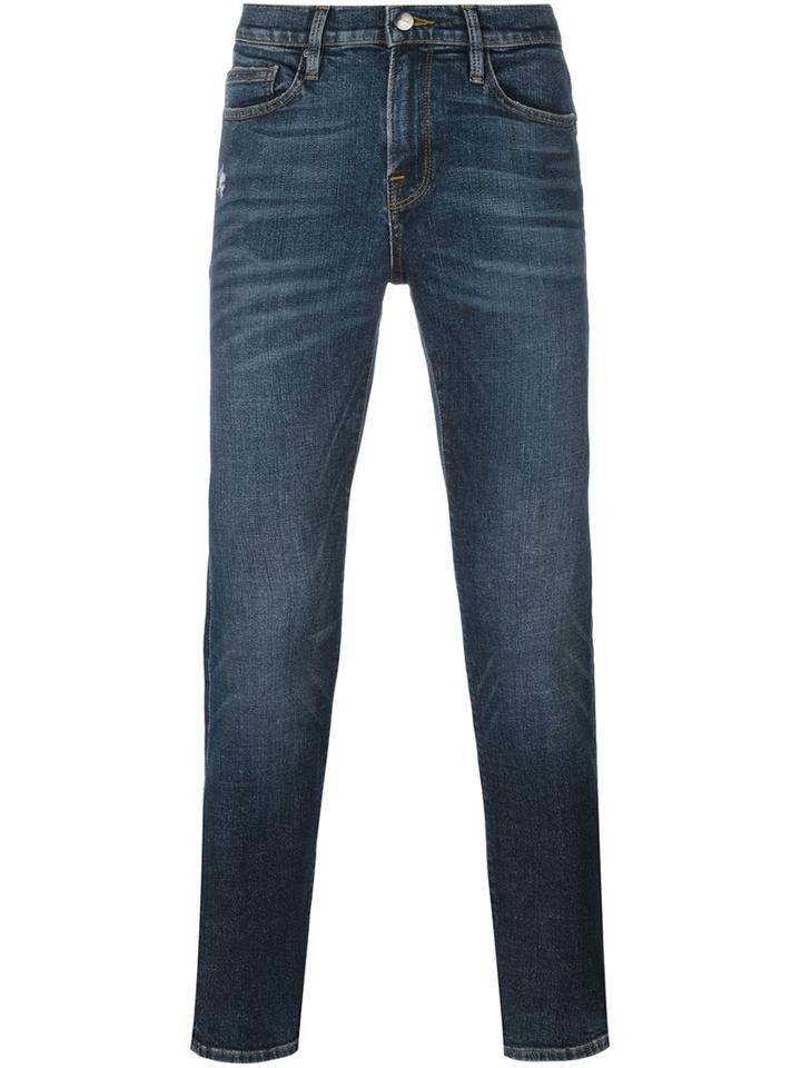 Frame Denim Skinny Jeans, Men's, Size: 29, Blue, Polyester/spandex/elastane/cotton