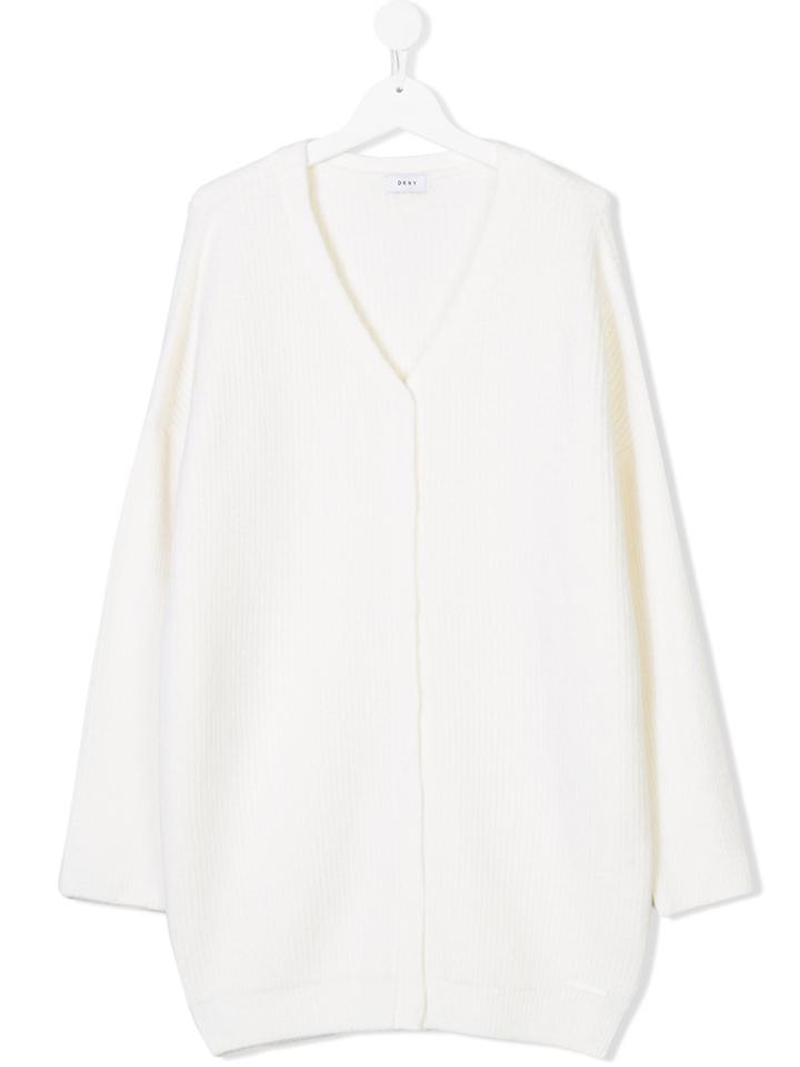 Dkny Kids Teen Long Cardigan - White