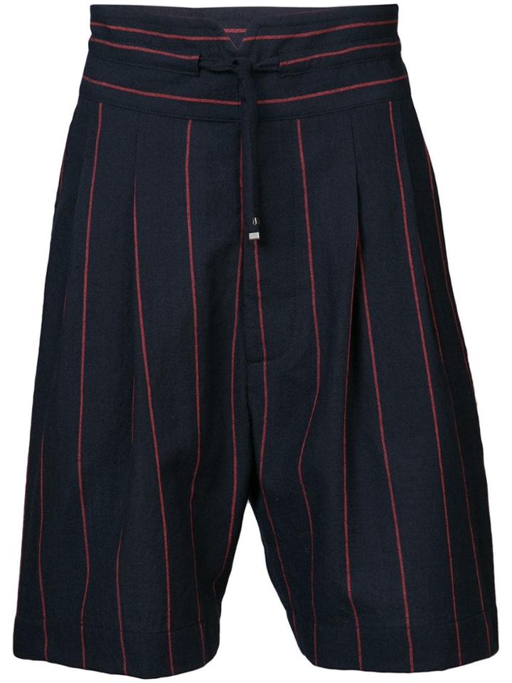 Vivienne Westwood Man Striped Tailored Shorts - Blue