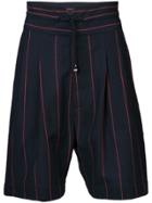 Vivienne Westwood Man Striped Tailored Shorts - Blue