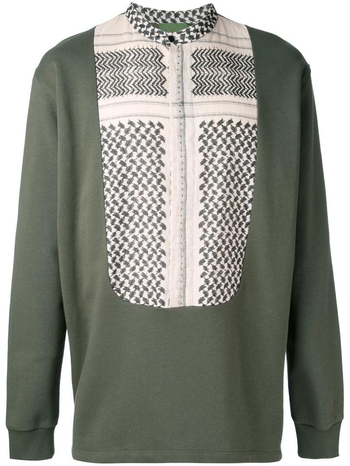 Amen - Collarless Shirt - Men - Cotton - 48, Green, Cotton
