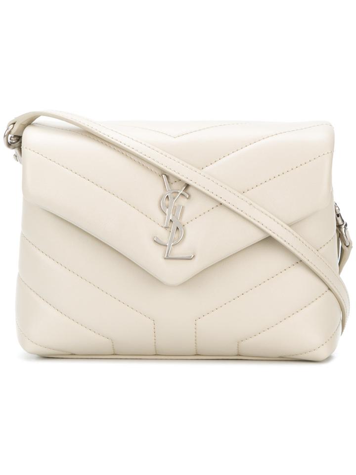 Saint Laurent Toy Loulou Strap Bag - Nude & Neutrals