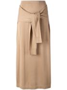 Joseph - Jumper Tie Skirt - Women - Cotton/viscose - M, Nude/neutrals, Cotton/viscose