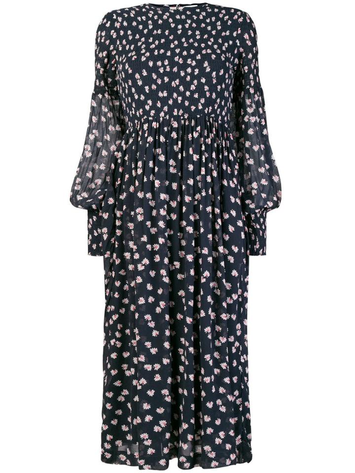 Ganni Floral Dress - Blue