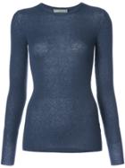 Vince Cashmere Fitted Top - Blue