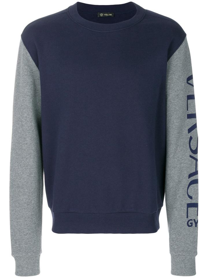 Versace Logo Sleeve Sweatshirt - Blue