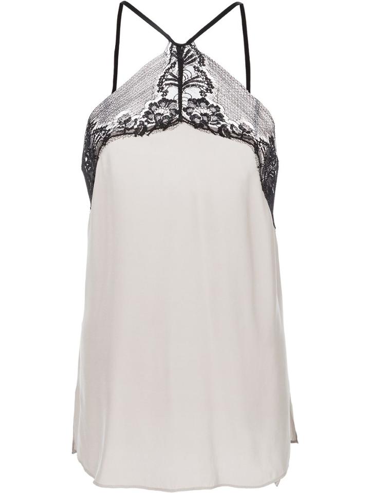 Kiki De Montparnasse Silk And Lace Camisole - Neutrals
