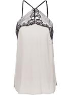 Kiki De Montparnasse Silk And Lace Camisole - Neutrals
