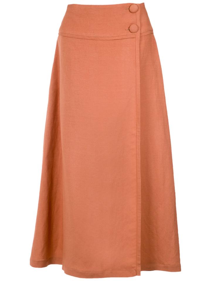Adriana Degreas Midi Skirt - Yellow & Orange