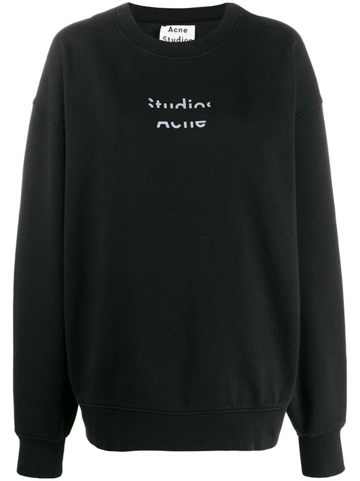 Acne Studios Cut Out Logo Sweater - Black
