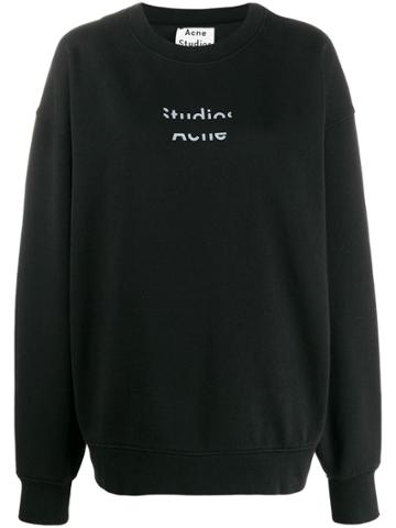 Acne Studios Cut Out Logo Sweater - Black