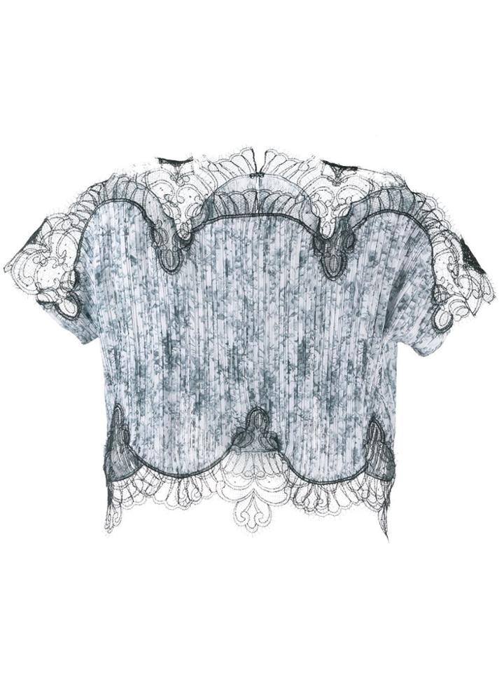 Costarellos Lace Pleated Top - Black