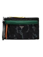 Prada Camouflage Print Zipped Pouch - Blue