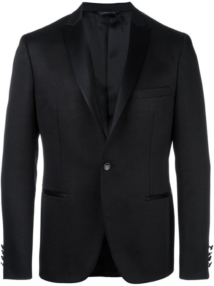 Tonello Formal Dinner Jacket, Men's, Size: 50, Black, Virgin Wool/silk/acetate/viscose