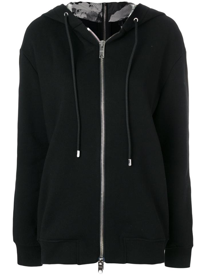 Versus Back Zip Detail Hoodie - Black