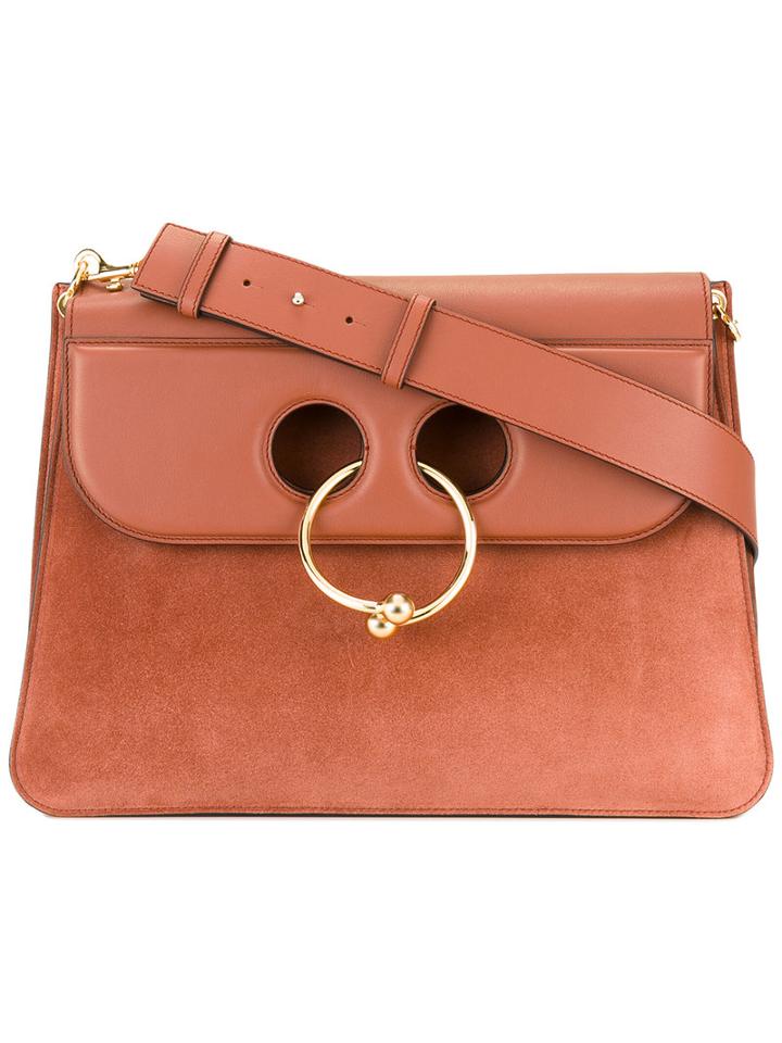 J.w.anderson Large Pierce Shoulder Bag, Women's, Brown, Calf Suede