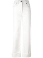 Etienne Deroeux High-waisted Trousers, Women's, Size: 38, White, Cotton