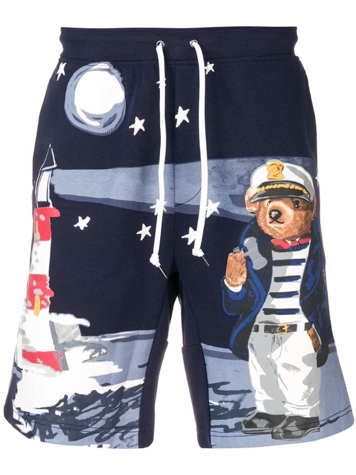 Polo Ralph Lauren Printed Running Shorts - Blue
