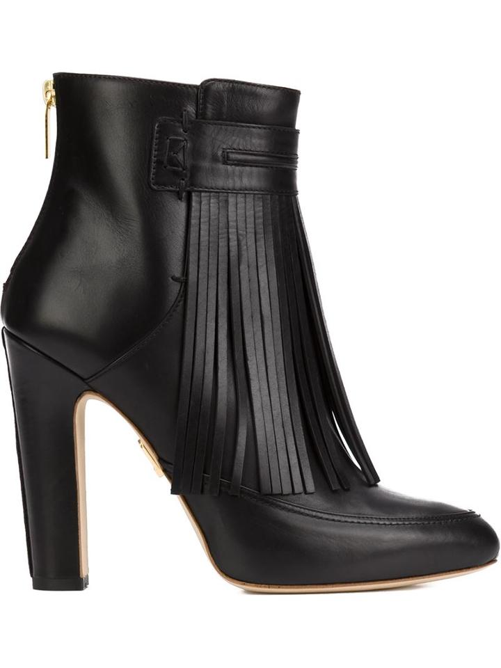 Maiyet 'blake' Fringe Heeled Booties