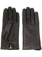 Calvin Klein Lined Leather Gloves - Black