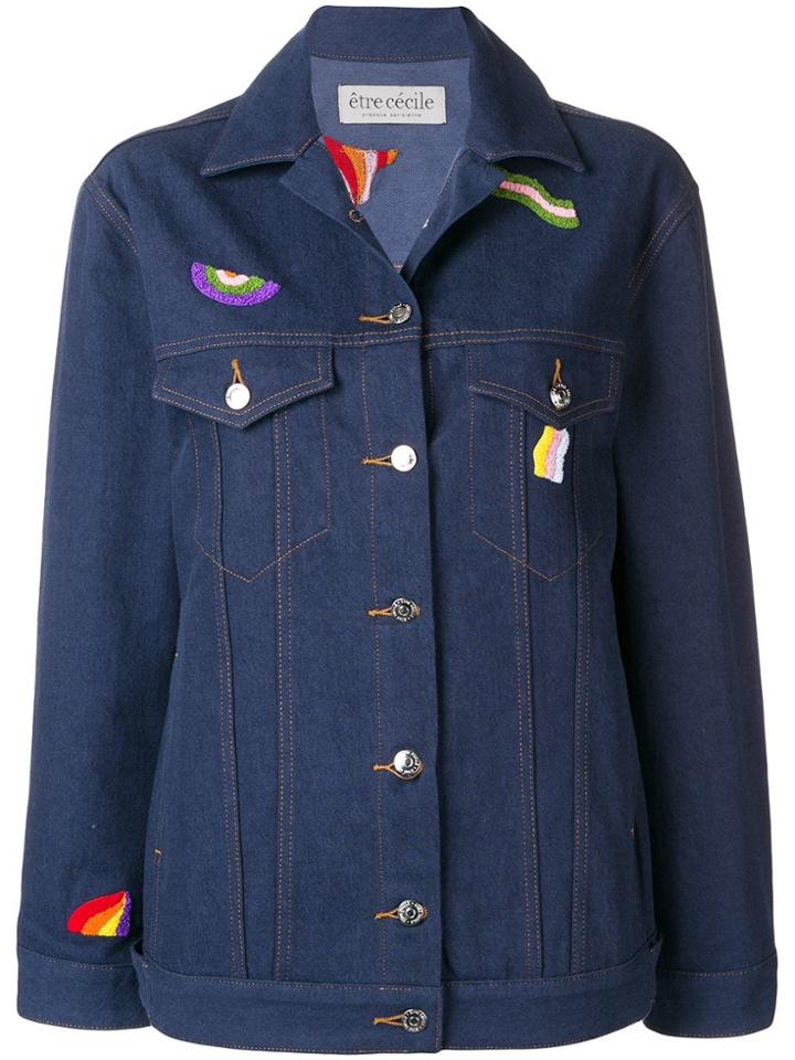 Être Cécile Embroidered Denim Jacket - Blue