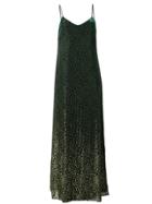 Ultràchic Lurex Printed Evening Dress - Green