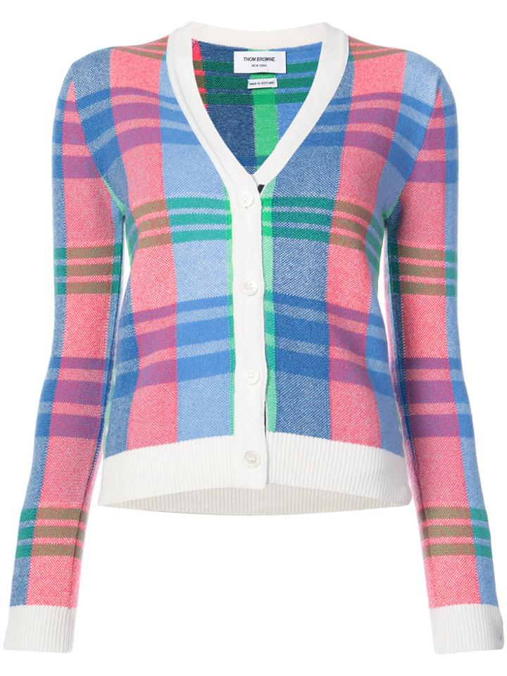 Thom Browne Checked Print Cardugan - Multicolour