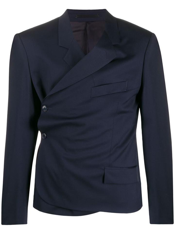 Martine Rose Wrap Front Blazer - Blue