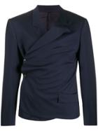 Martine Rose Wrap Front Blazer - Blue