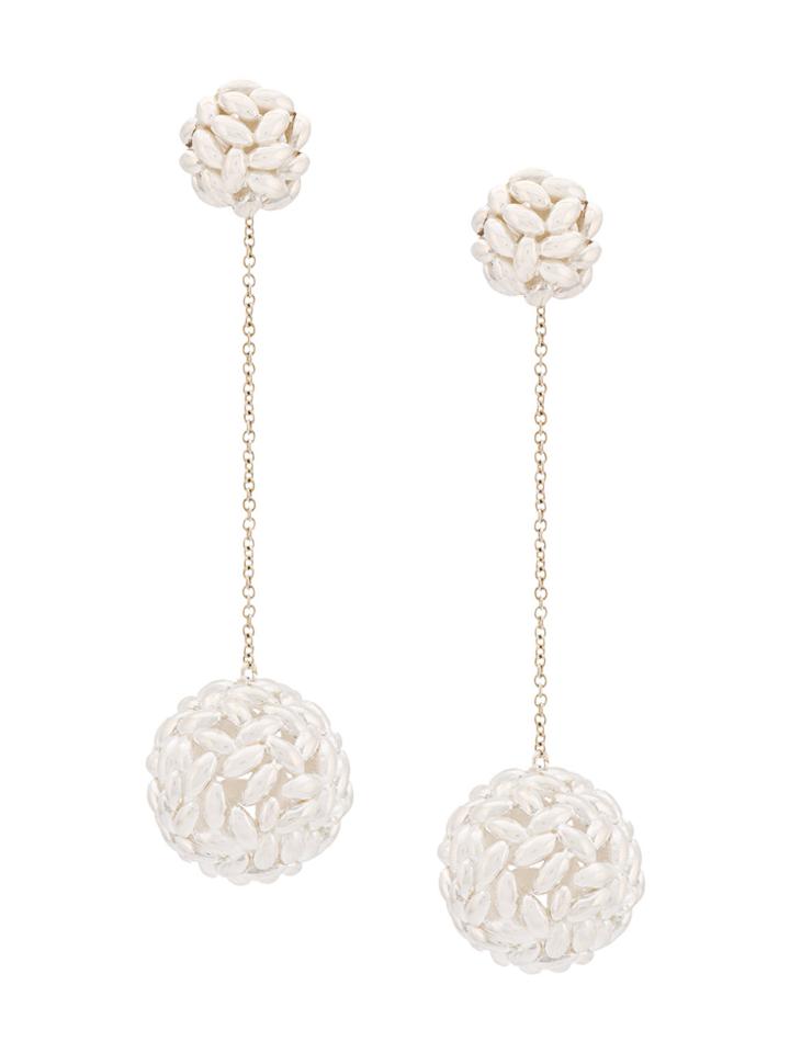 Bea Bongiasca Rice Ball Drop Earrings - Metallic