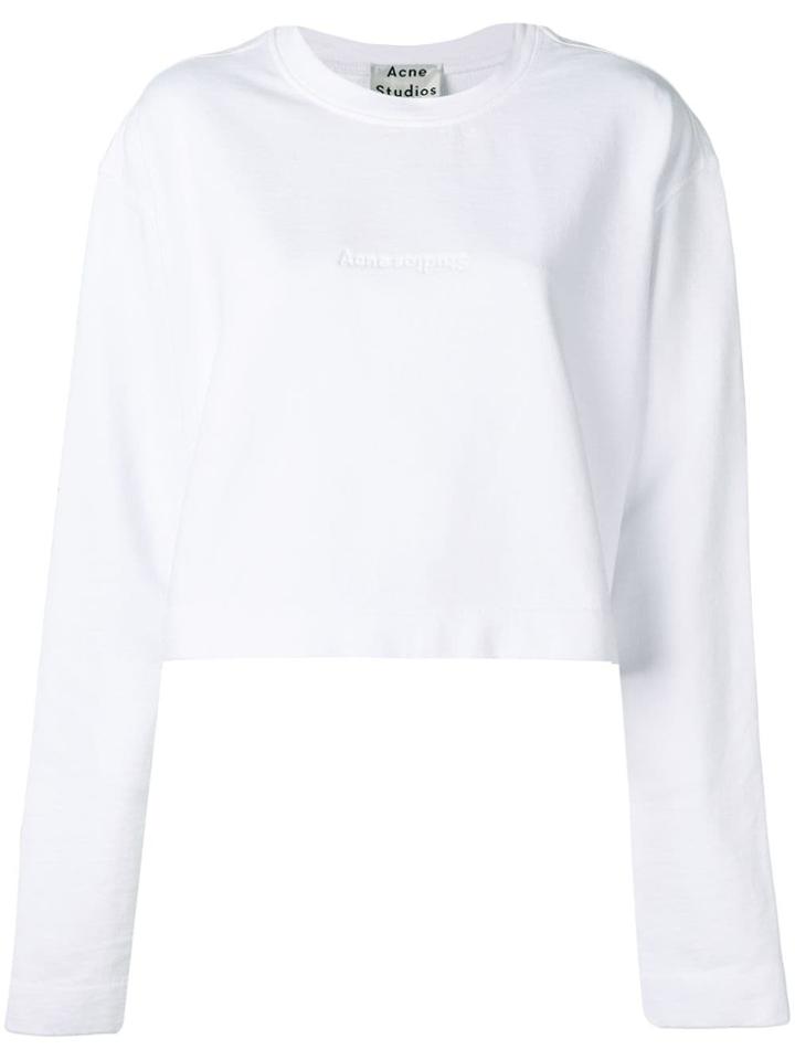 Acne Studios Odice Cropped Sweatshirt - White