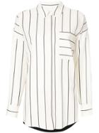 Layeur Stripe Print Shirt - White