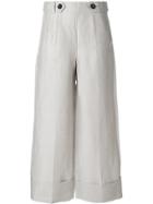Incotex Cropped Flared Trousers - Grey