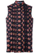 Prada Sleeveless Shirt, Women's, Size: 42, Black, Cotton/spandex/elastane