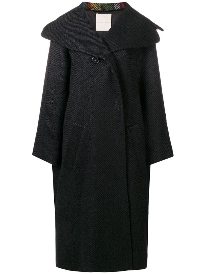 Marco De Vincenzo Oversized Coat - Black