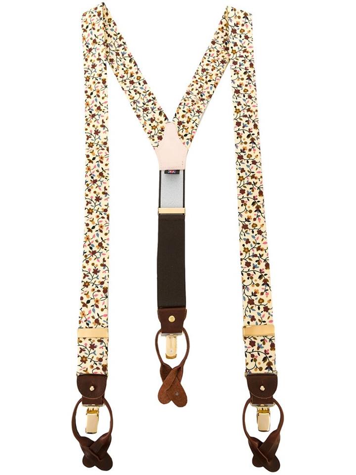 Albert Thurston 'tirante Exclusive' Braces, Men's, Nude/neutrals, Silk/leather/metal
